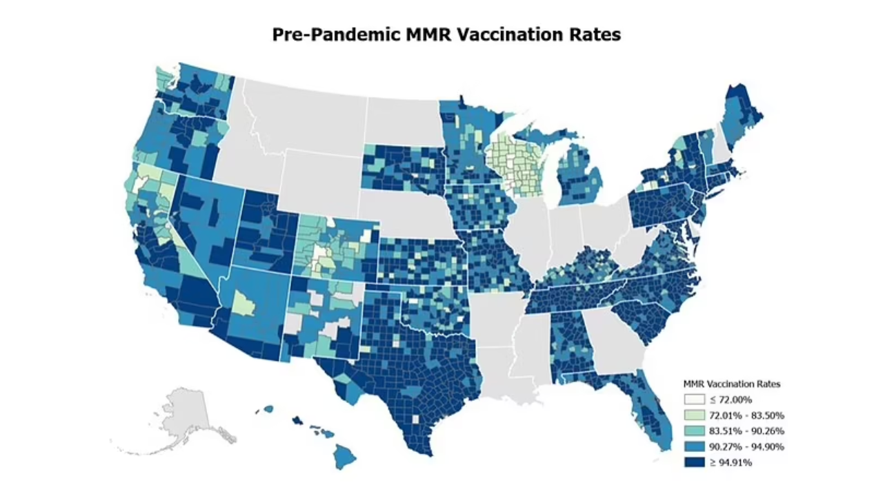 Measles Vaccination Rates Fall In US, Map Reveals Counties At High Risk For Outbreaks