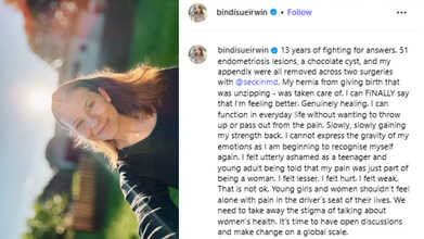 Bindi Irwin&#39;s Endometriosis Journey (Credit - Bindi Irwin Instagram)