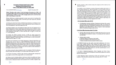 Delhi Government Order