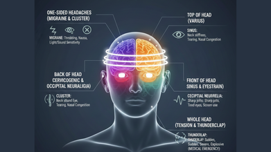 Why location of your headache matters (AI-generated)