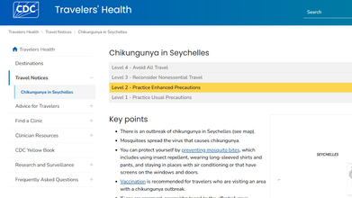 CDC Travel Advisory Issued For These Islands Amid Chikungunya Outbreak