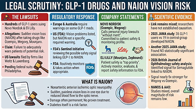 Hundreds Of American GLP-1 Users Sue Novo Nordisk, Eli Lilly Over Vision Loss: What Is NAION?