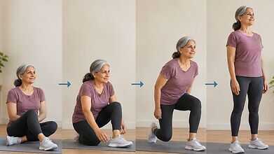 Sitting-Rising Test (Image : AI Representative)