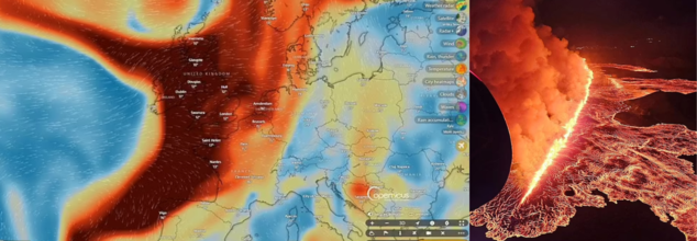Gas cloud over UK
