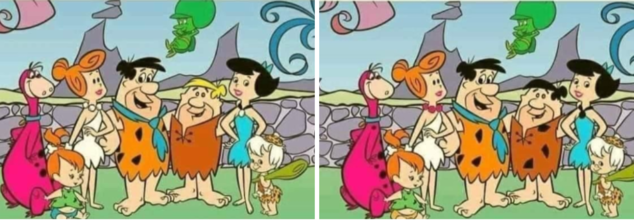 Brain Teaser: Can You Spot All 5 Differences In This Flintstones Puzzle?