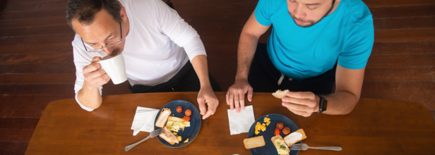 People having breakfast