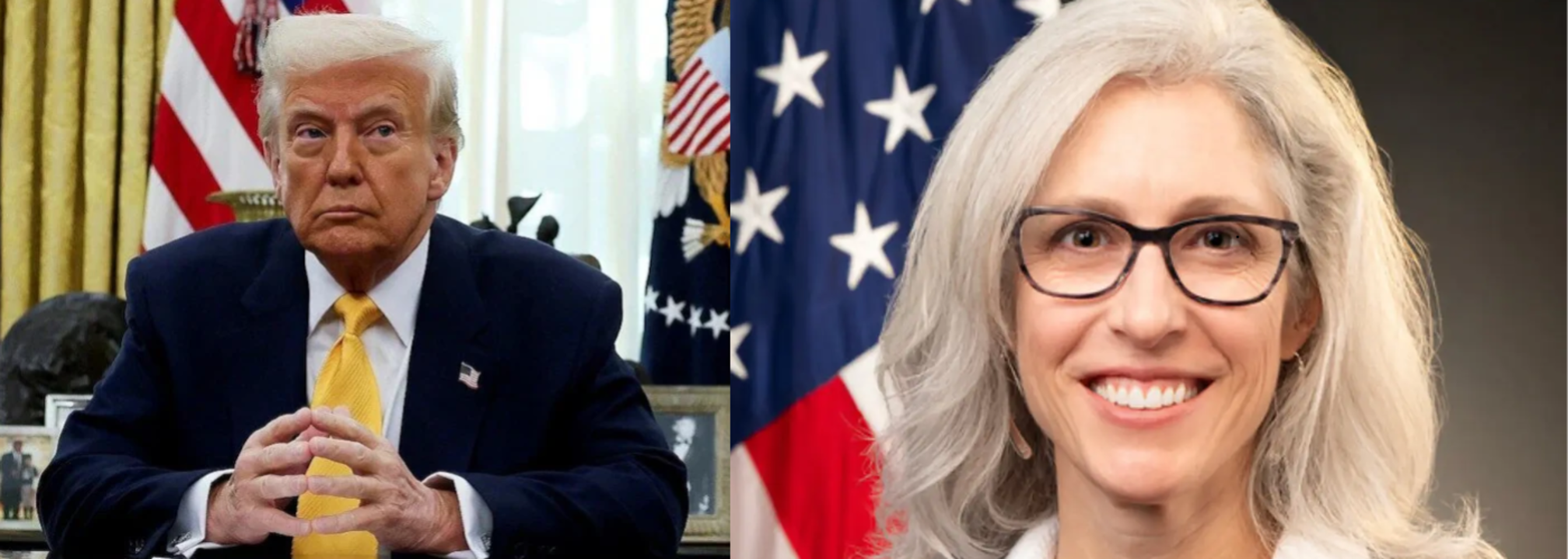 Donald Trump and Susan Monarez