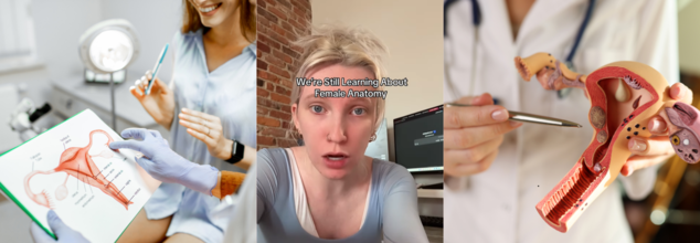 What is decidual cast that feels like uterus is falling out?