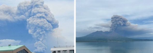 Japan's Sakurajima Volcano Eruption