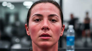 face turning red after workout
