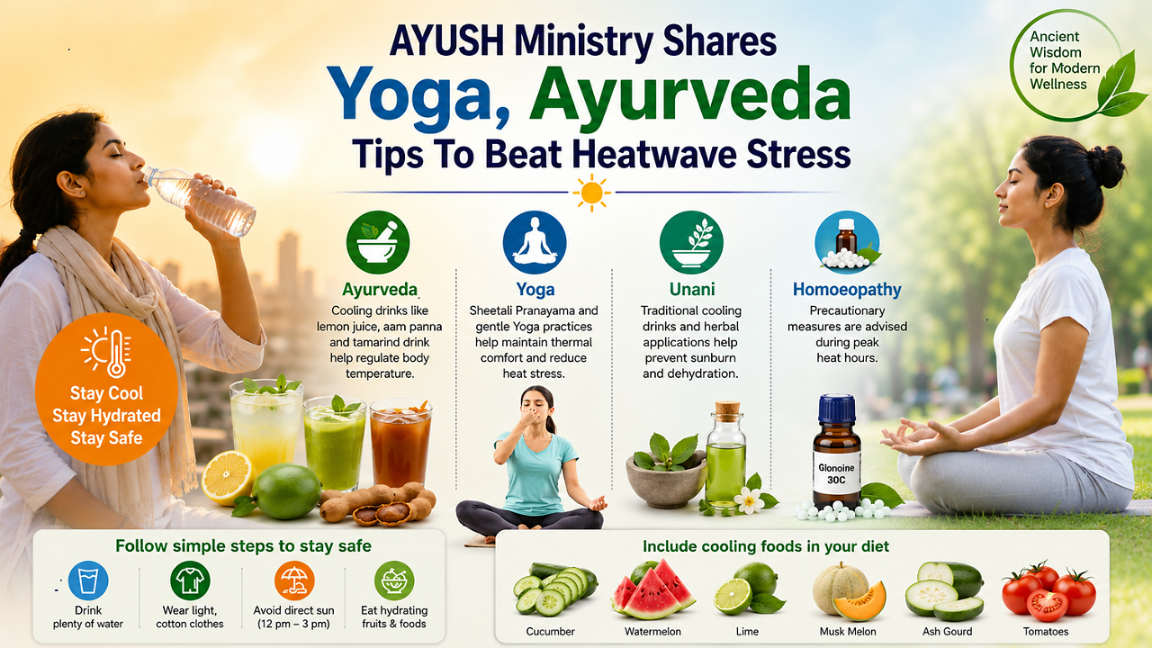 AYUSH Ministry Shares Yoga, Ayurveda Tips To Beat Heatwave Stress ...