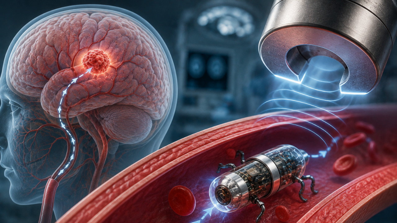 Small Magnetic Robot May Reach Difficult Brain Lesions Without Invasive Surgery: How Does It Work