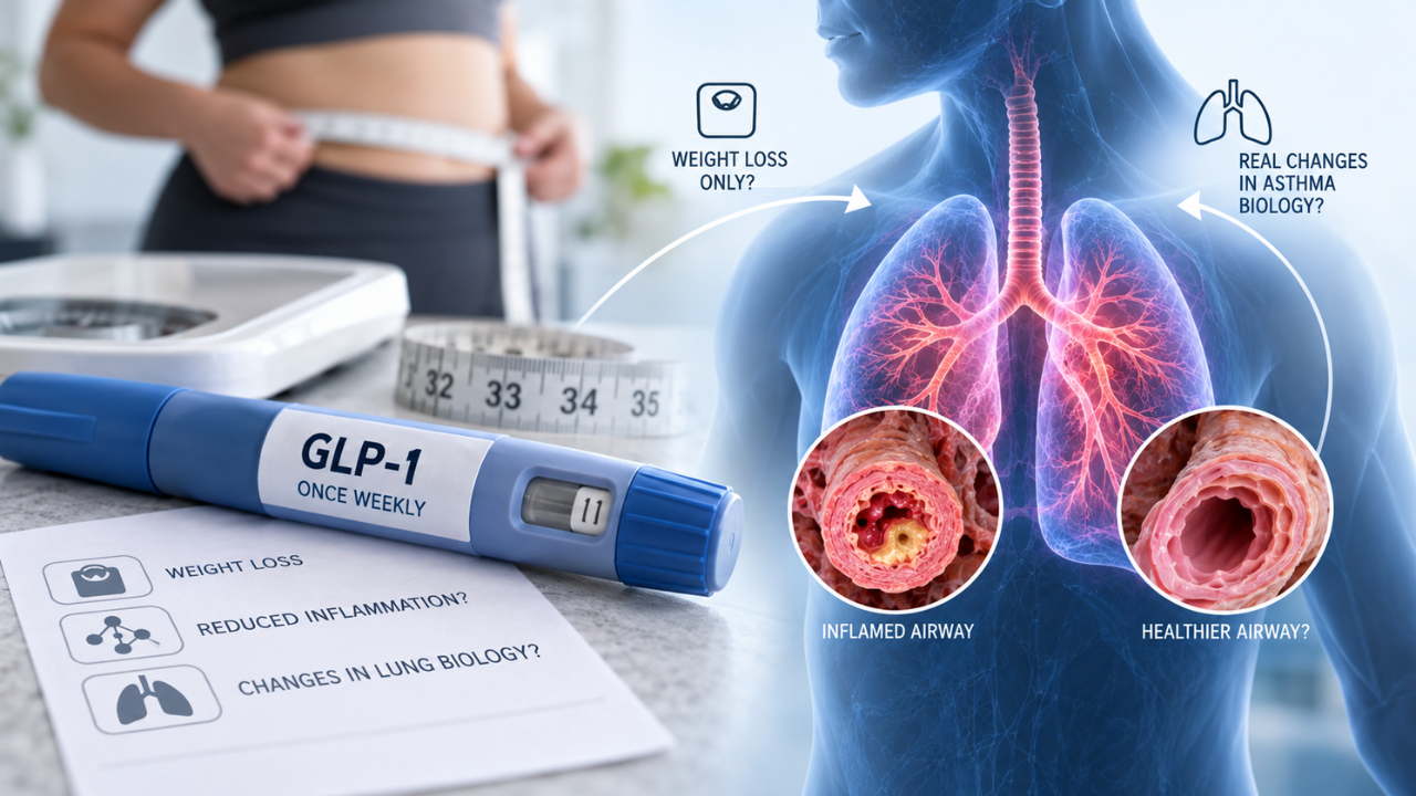Are GLP-1 Drugs Actually Changing Asthma Biology, Or Are People Simply Having Fewer Attacks Due To Weight Loss?